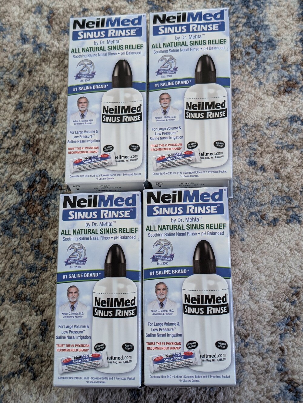 NeilMed Sinus Rinse Pack bundle of 4